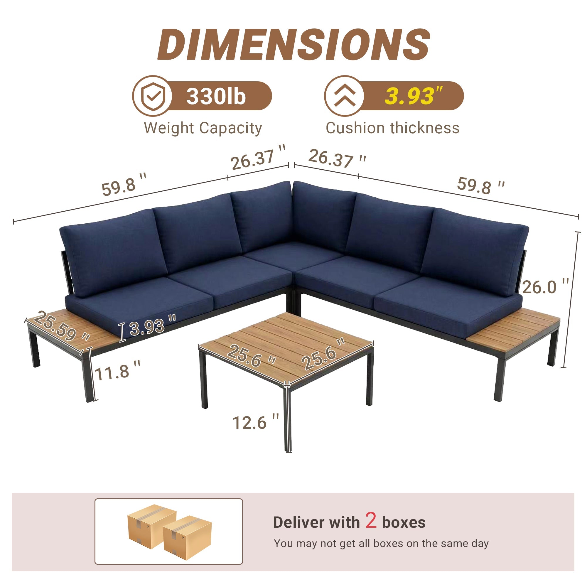 Outdoor Patio Furniture Set Sofa