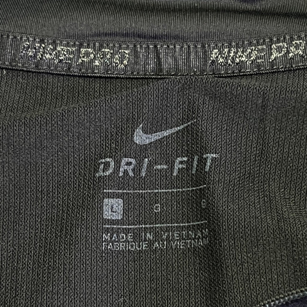 NIKE Nike Pro Warm Sweat Wicking Half Zip Jacket Slim Fit Women's Sz L Black