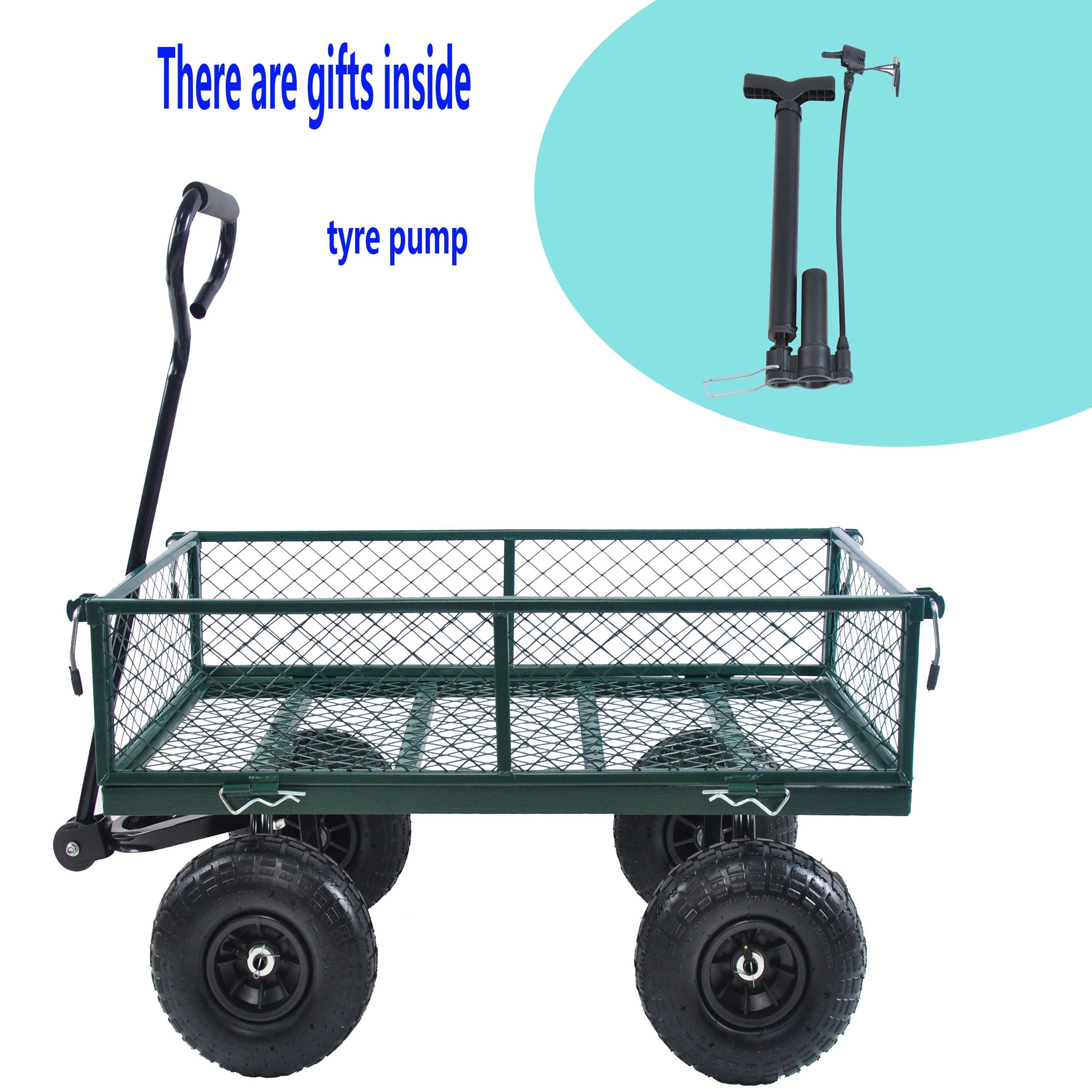 Wagon Cart Garden Cart Trucks in Green