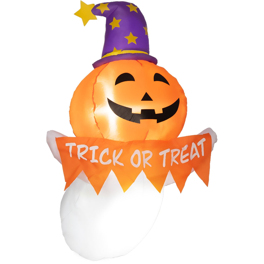 Inflatable Halloween Window Sticker Ghost with LED Lights – 41.3" Tall