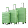 HIFINE Tourist 3-Piece Spinner Wheel Luggage Set in Green