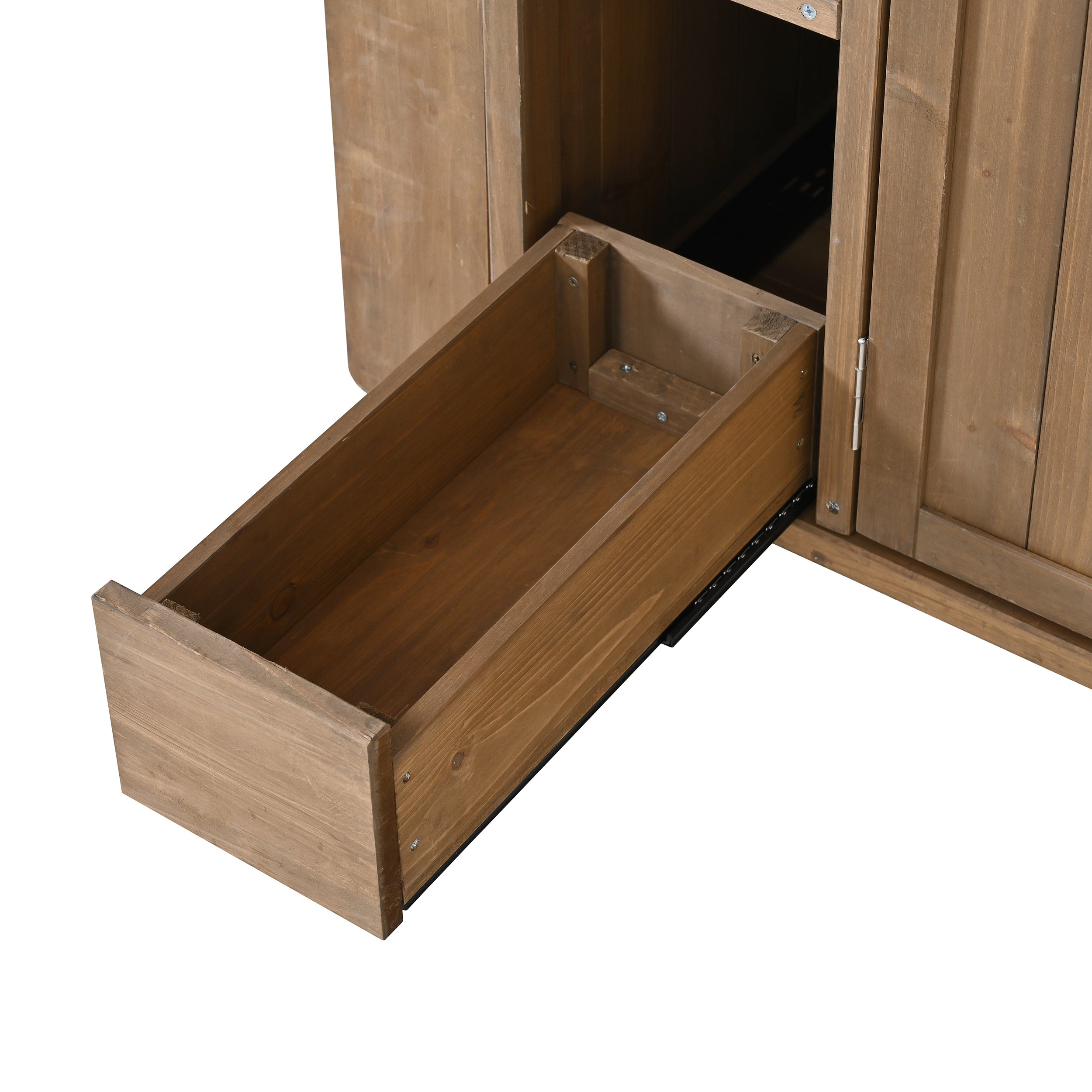 54.33' Farmhouse Rolling Outdoor Kitchen Cart