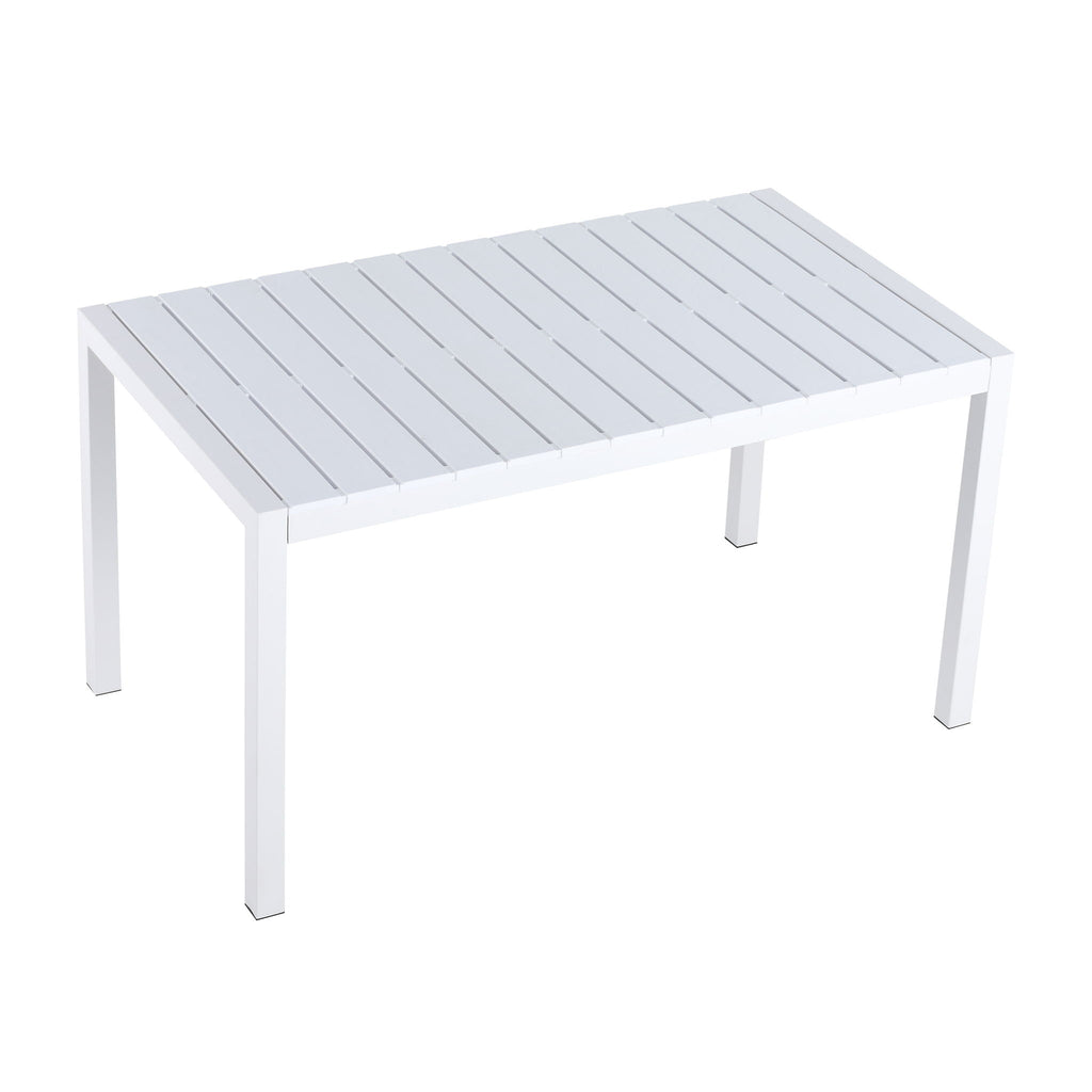 Modern Long Table with UV Resistant Powder-Coated Metal Legs