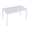 Modern Long Table with UV Resistant Powder-Coated Metal Legs