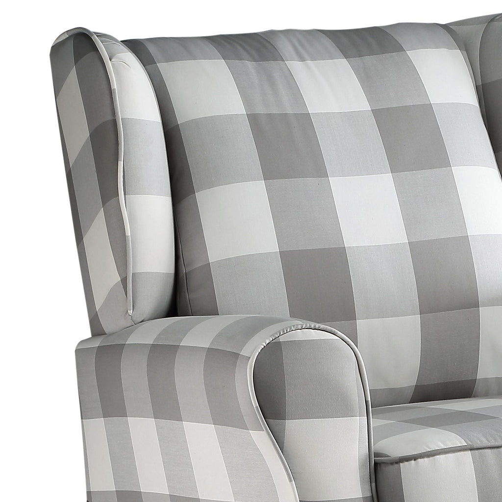 Patli Glider Chair With Swivel - Gray / White