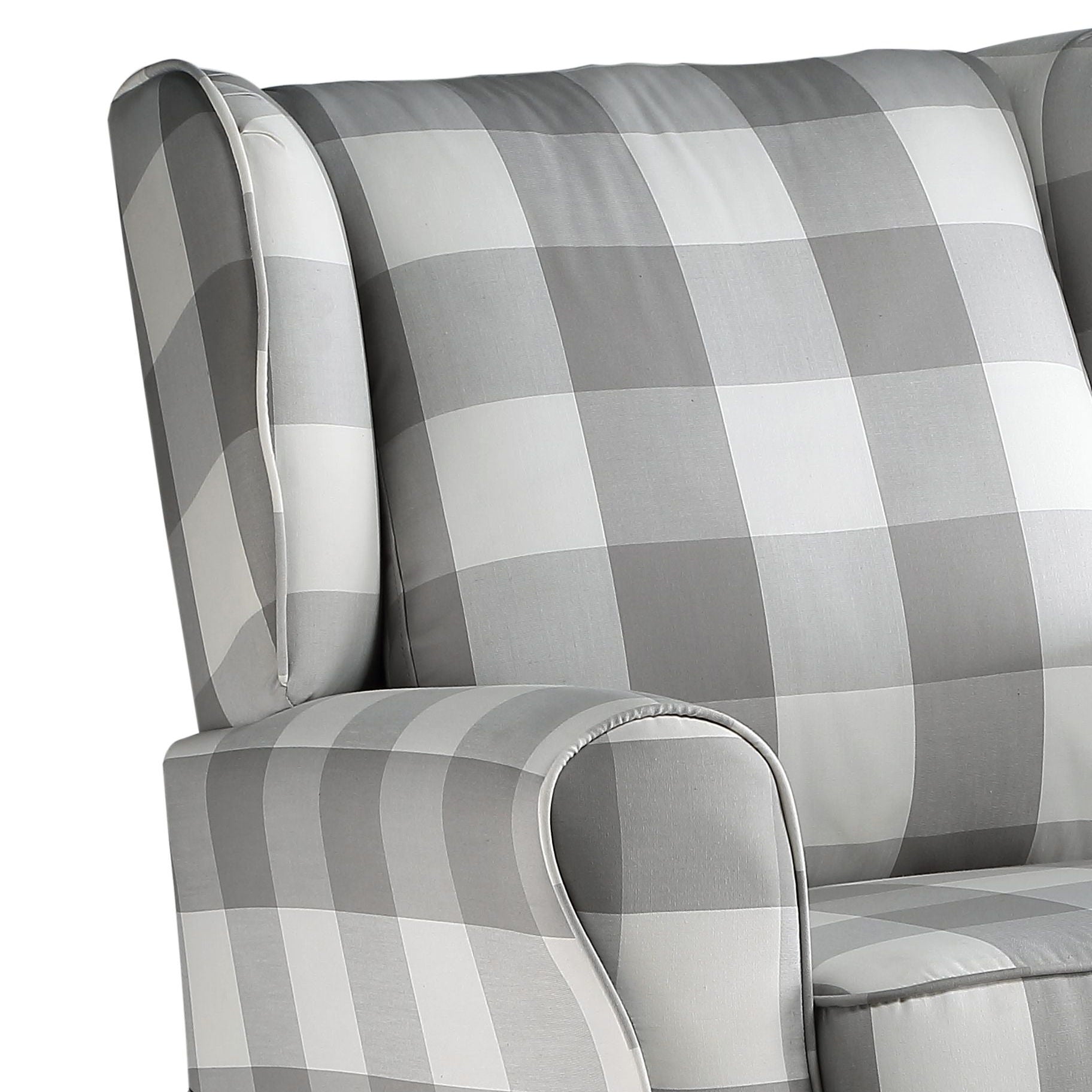 Patli Glider Chair With Swivel - Gray / White