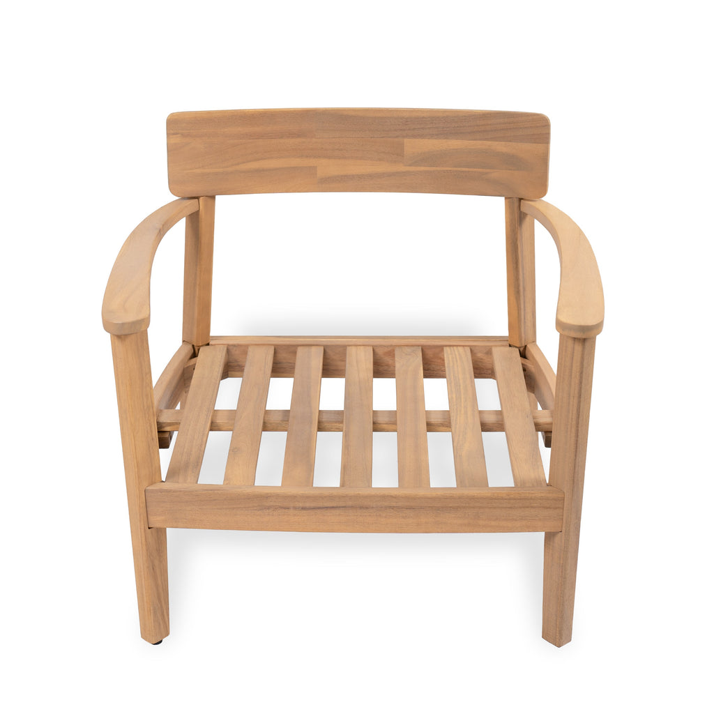 Mallorca Acacia Wood Club Chair With Seat Cushion