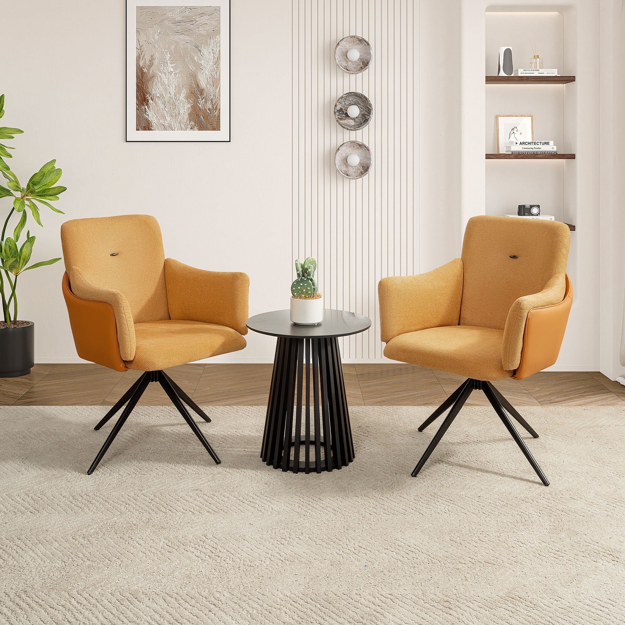 Swivel Home Office Desk Chairs With Arm (Set of 2)
