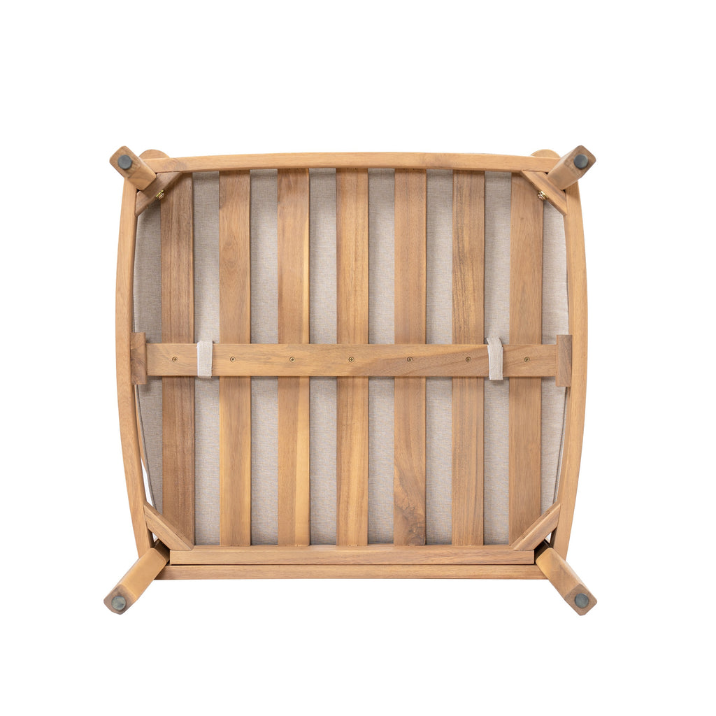 Mallorca Acacia Wood Club Chair With Seat Cushion