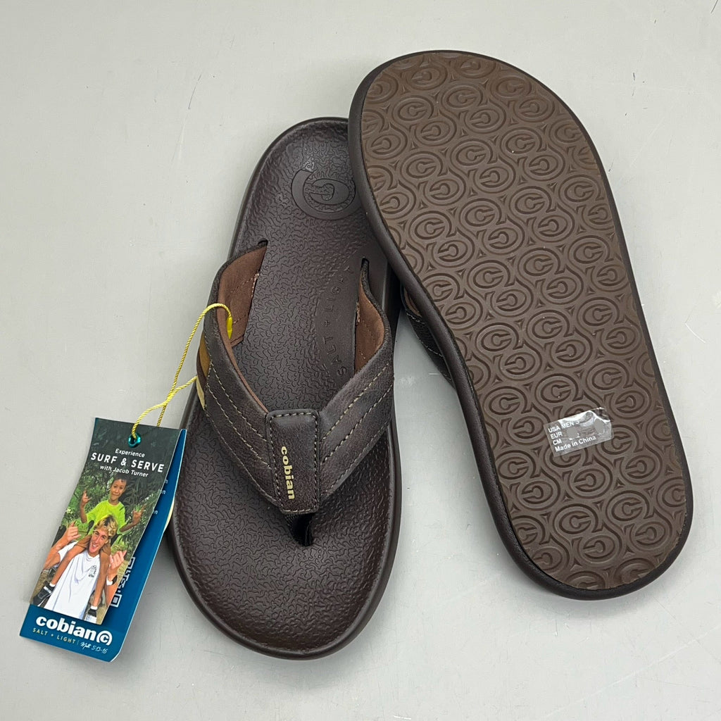 COBIAN Kandui Synthetic Leather Strap Men's Sz 9, EU 41.5 Chocolate KAN25-2011-9