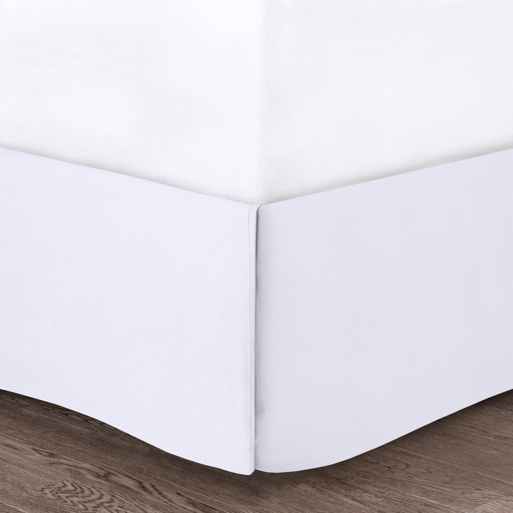 5 Piece Microfiber Ruffled Comforter Set White Queen