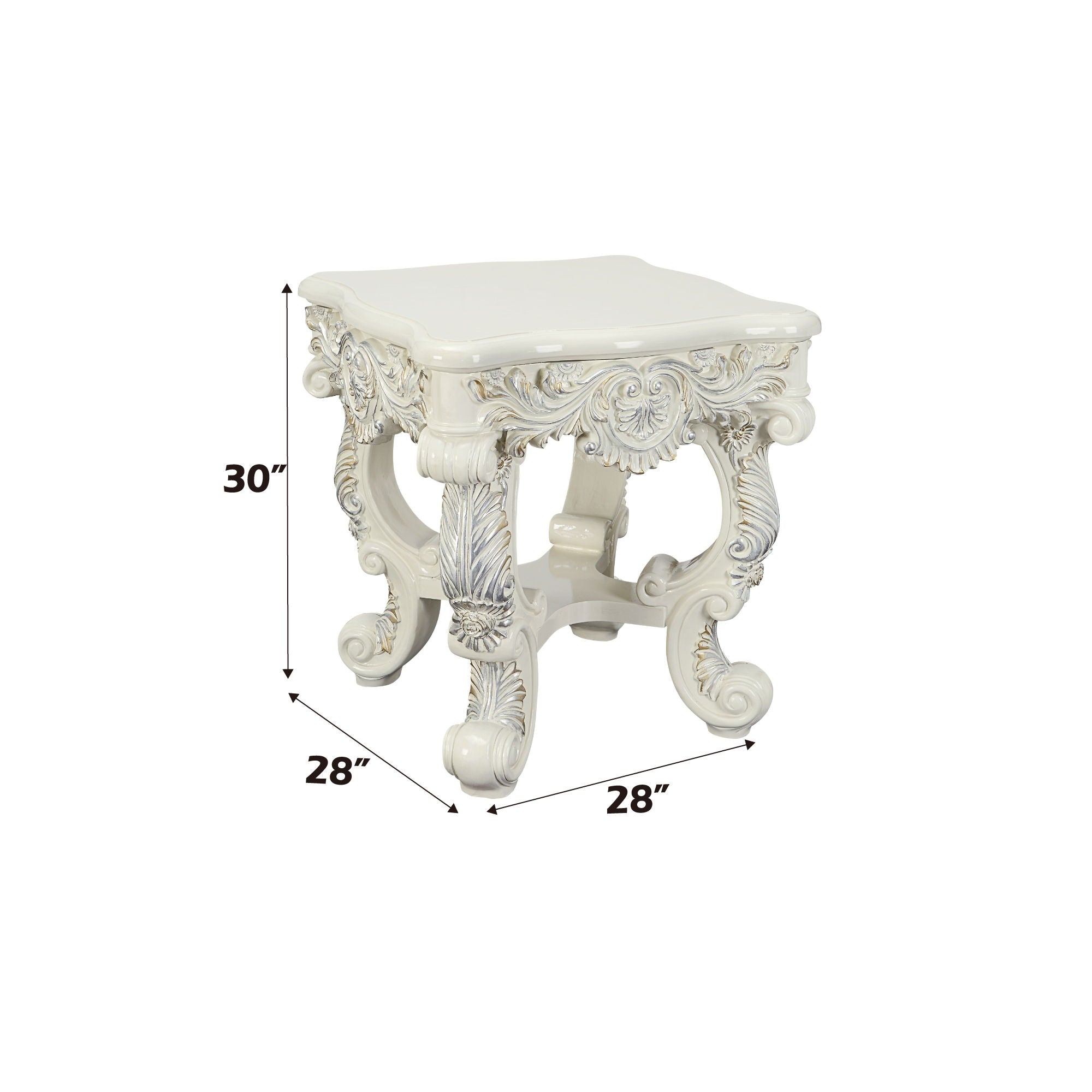 Adara Elegant White Coffee Table
