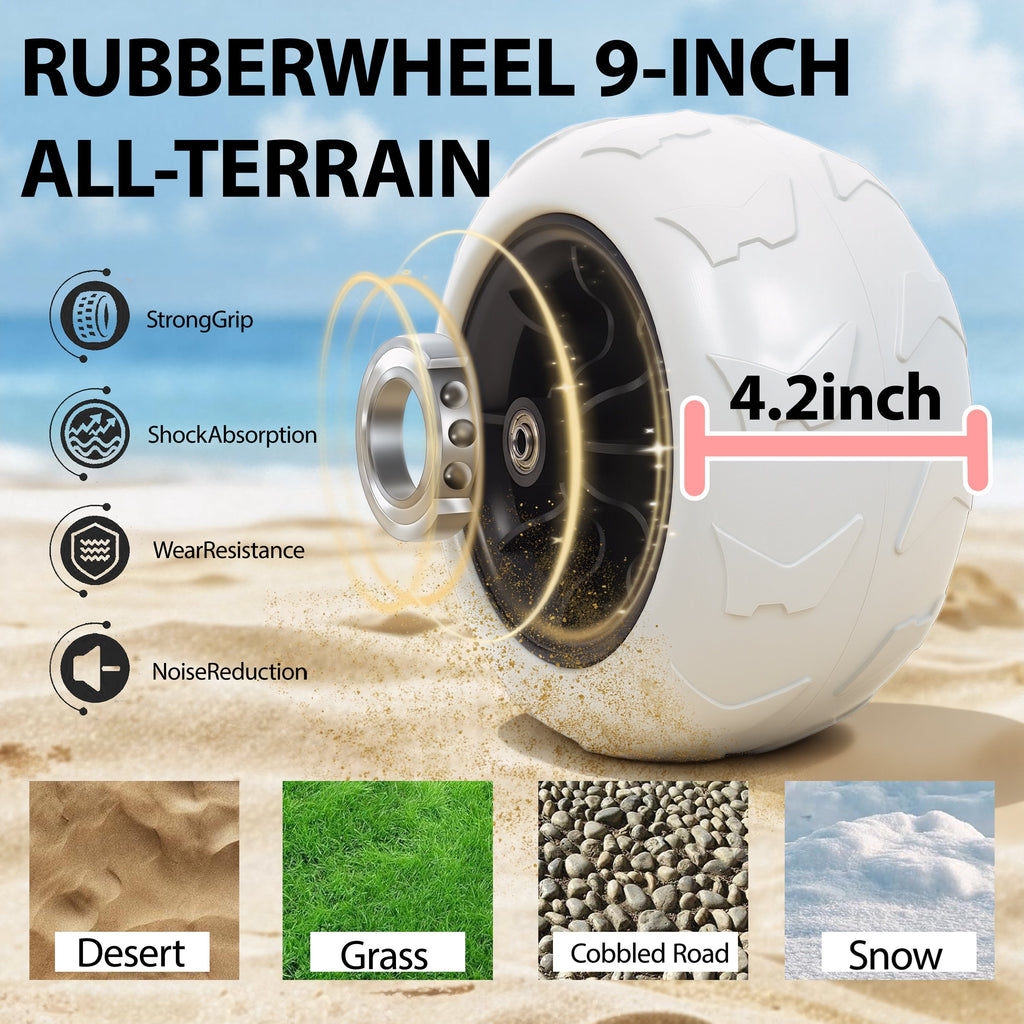 Beach Wagon with Big Wheels for Sand 500lbs Capacity