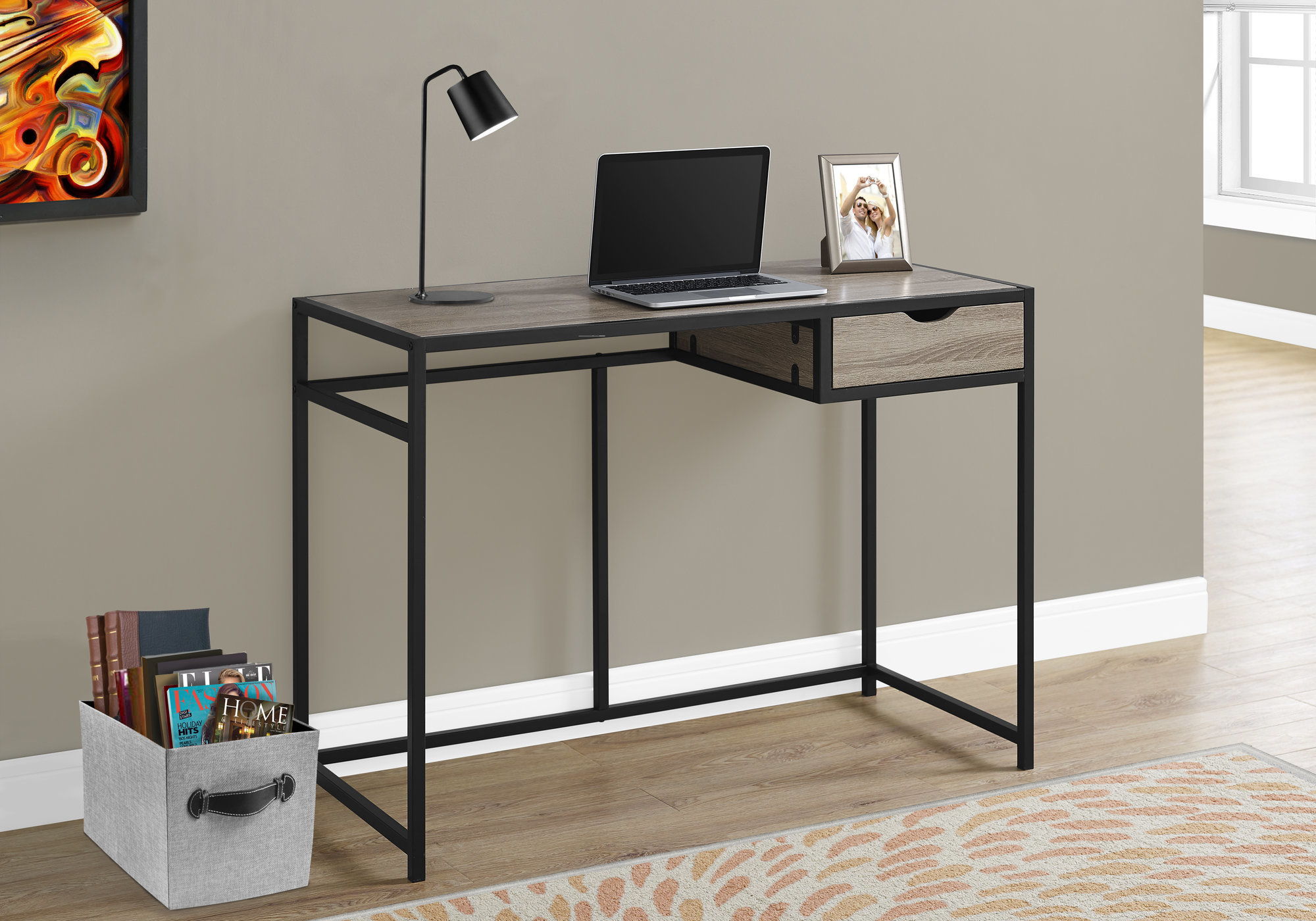 Computer Desk for Home Office, Laptop, 1 Storage Drawer, Contemporary & Modern