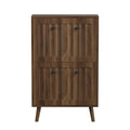 Shoe Cabinet, Upright Storage Unit - Walnut