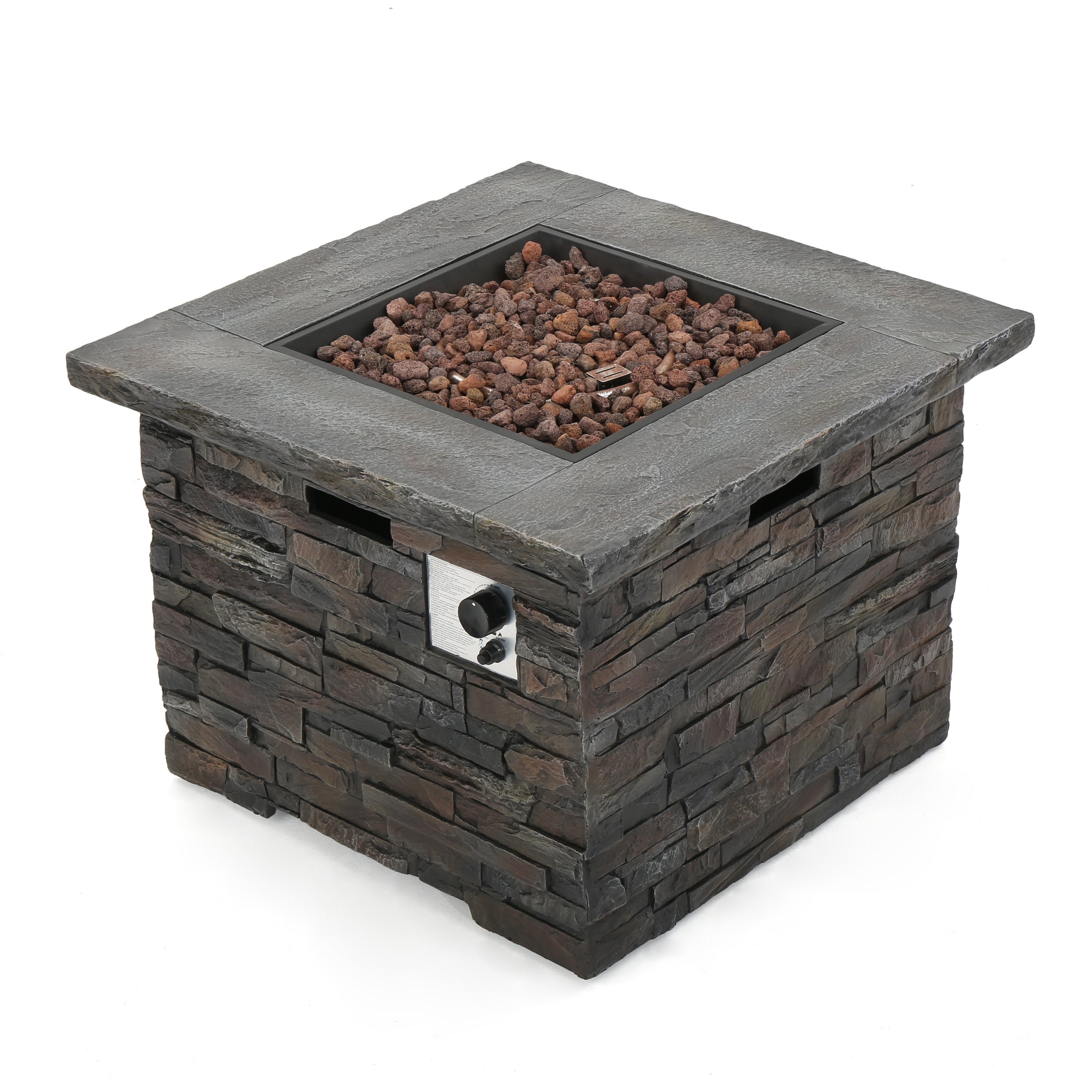 33' SQUARE MGO FIRE PIT - 40000 BTU.