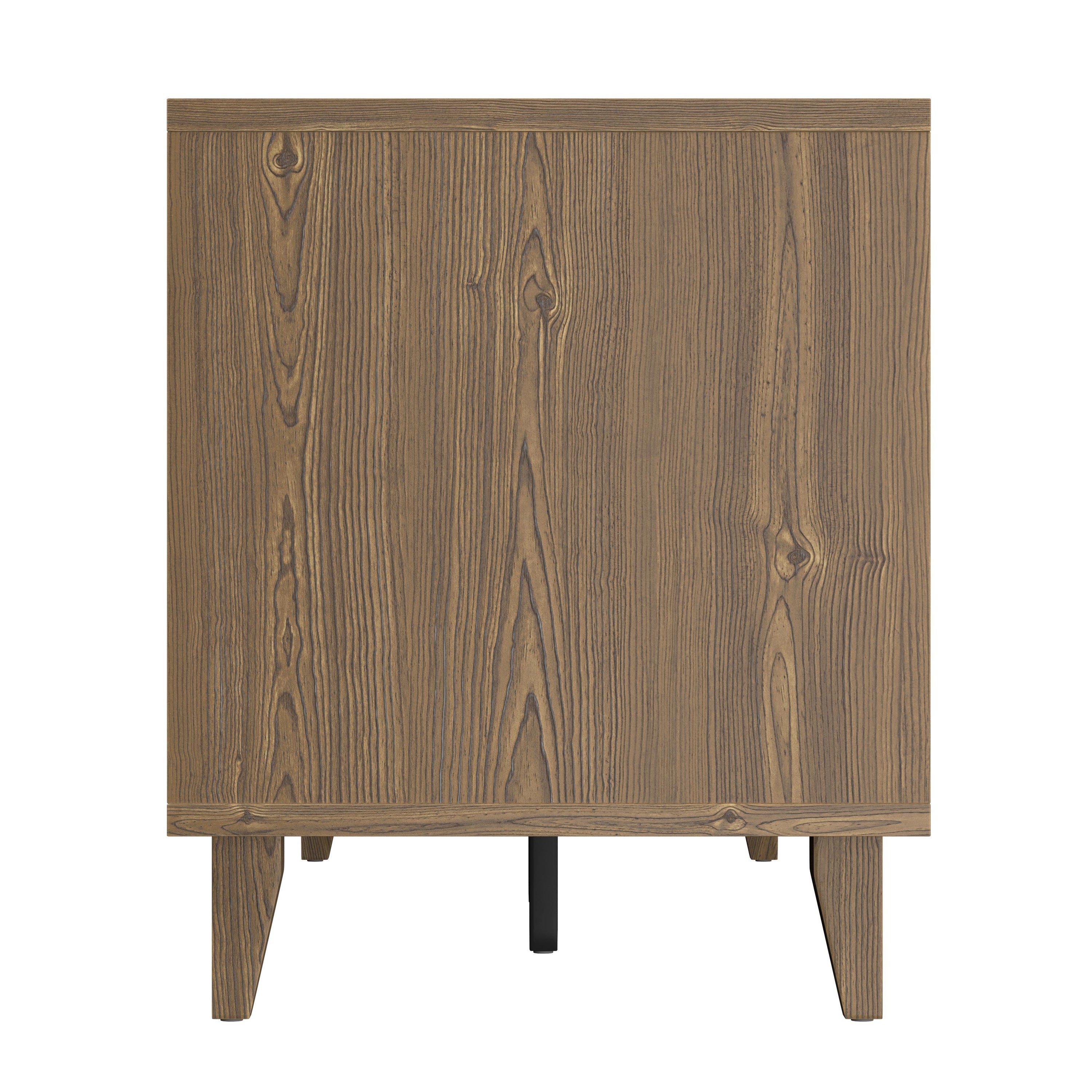 Modern 60 Inch TV Stand in Classic Walnut Finish