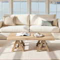 Hawthorne 48' Solid Reclaimed Elm Rectangular Trestle Coffee Table