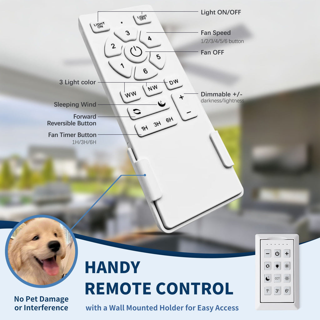 Low Profile Flush Mount Intergrated LED Ceiling Fan With Light And Reversible Quiet Motor