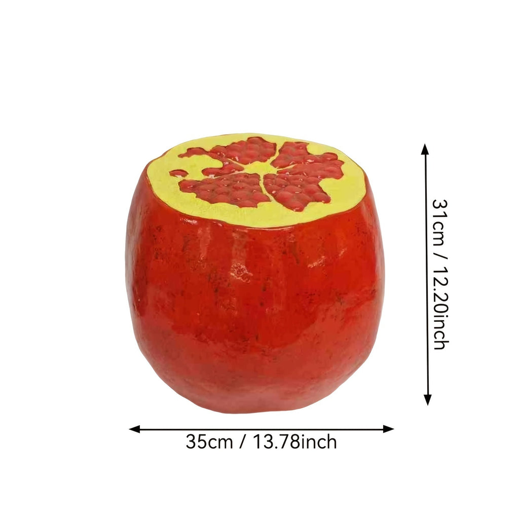 Pomegranate Resin Stool - Multi-Purpose Indoor & Outdoor Decor