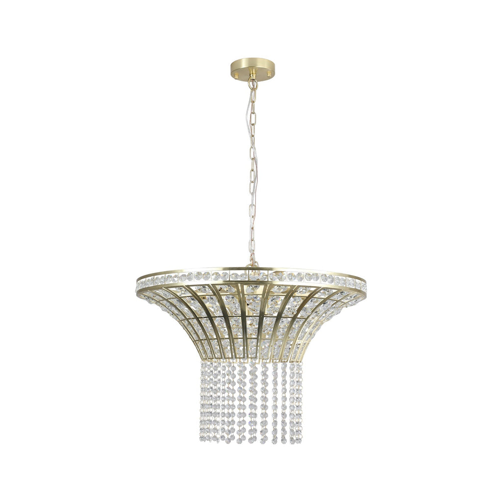 8-Light 23.6' Wide Crystal Waterfall Chandelier