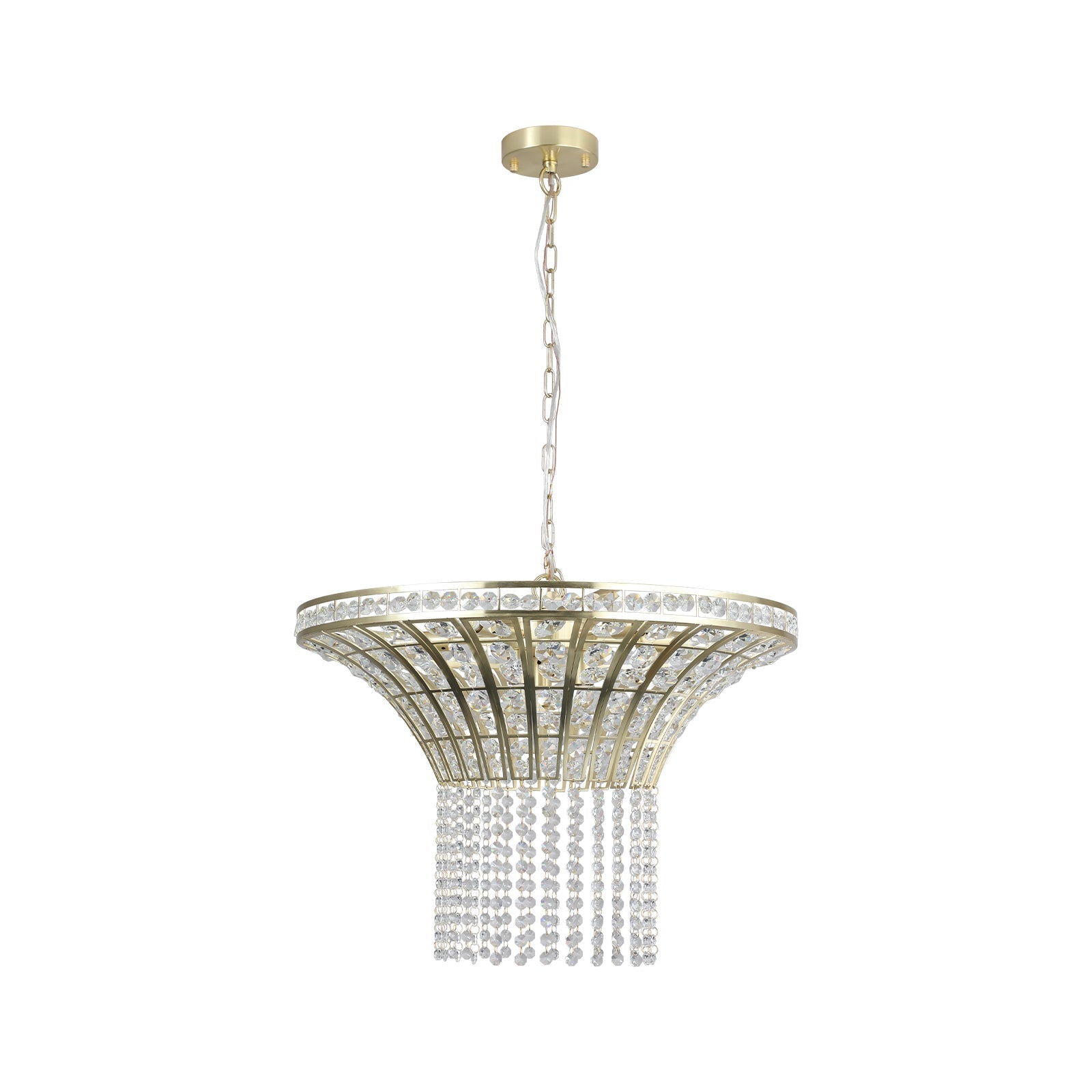 8-Light 23.6' Wide Crystal Waterfall Chandelier