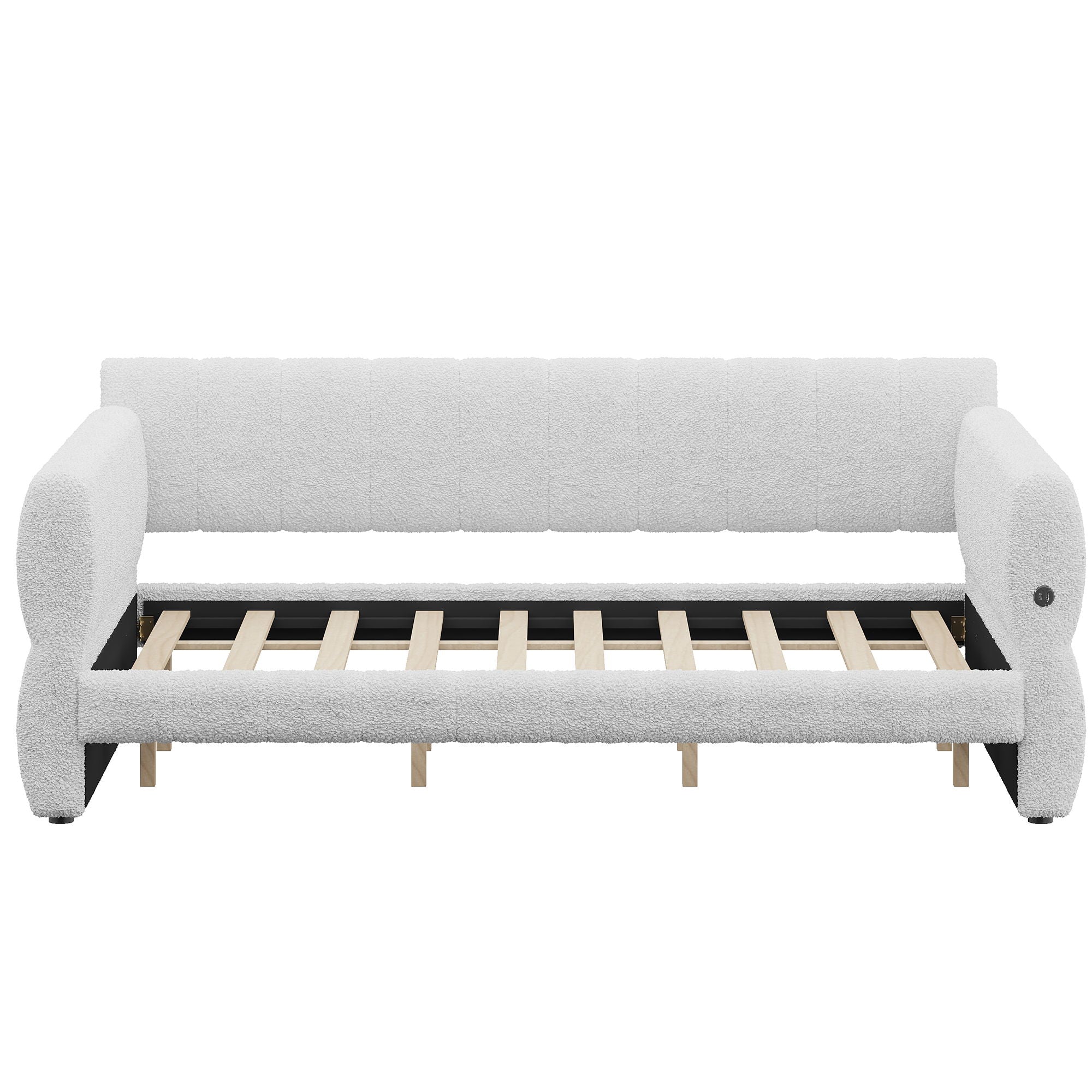 Upholstered Platform Bed With USB Charging