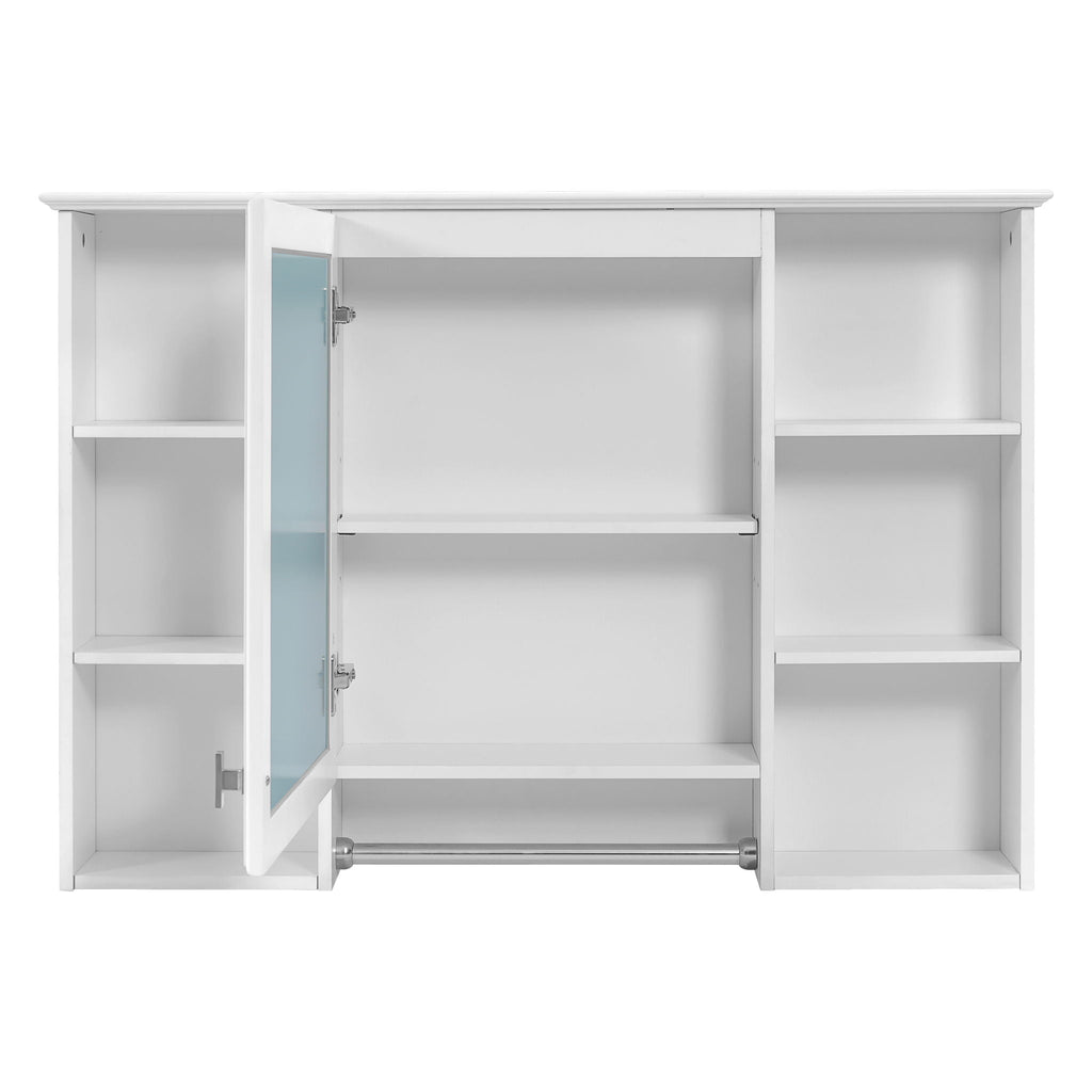 3 In 1 Modern Bathroom Mirror Cabinet With Adjustable Shelf