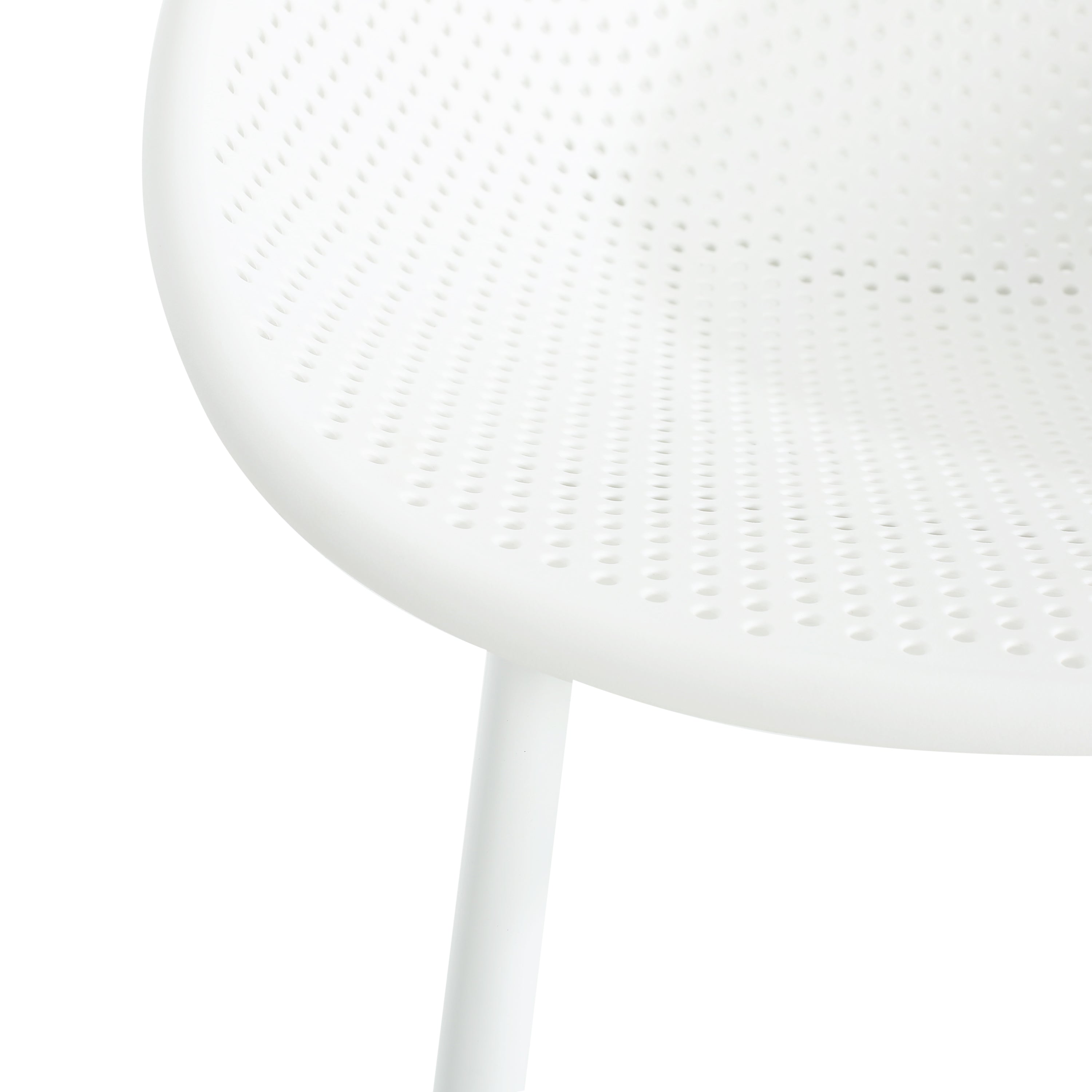 Modern Gable Outdoor Barstool Set of 2 in White