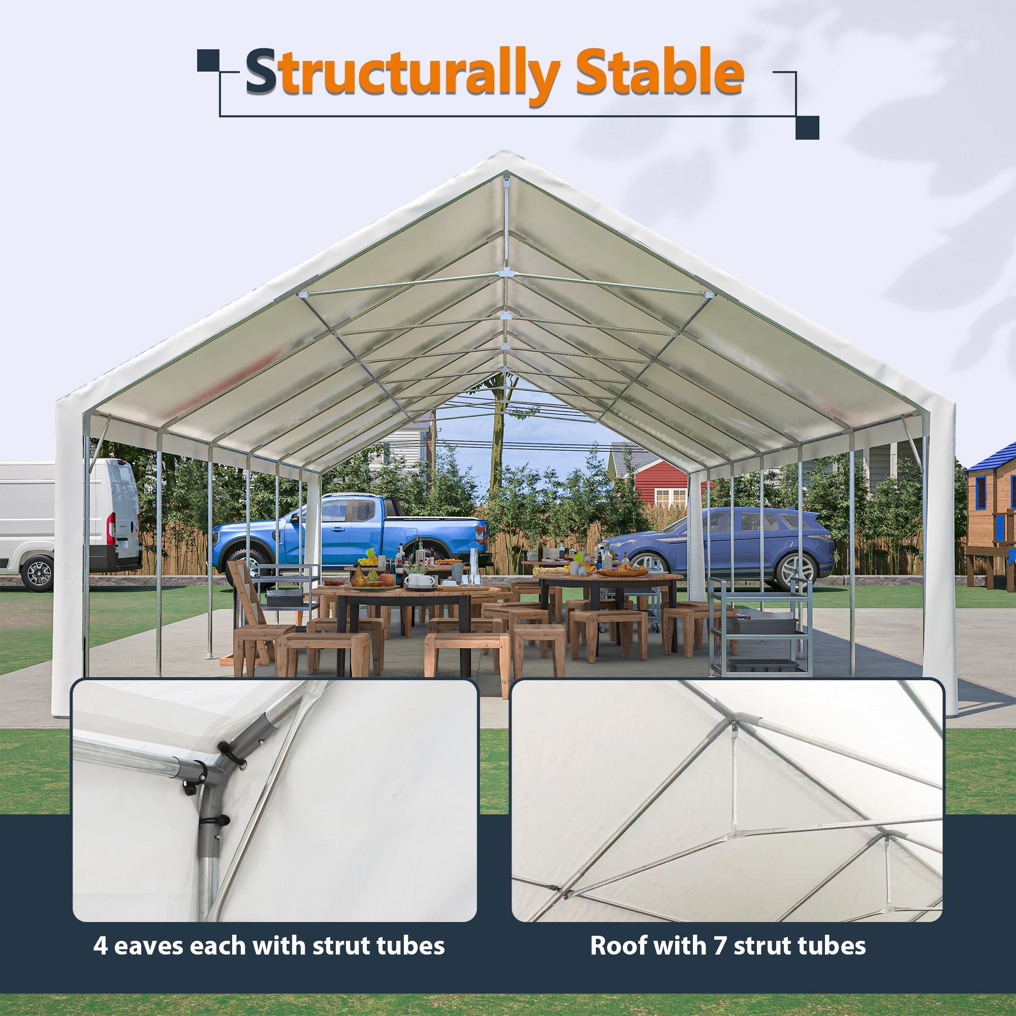 20x40FT Party Tent Heavy Duty, Large Wedding Event Shelters