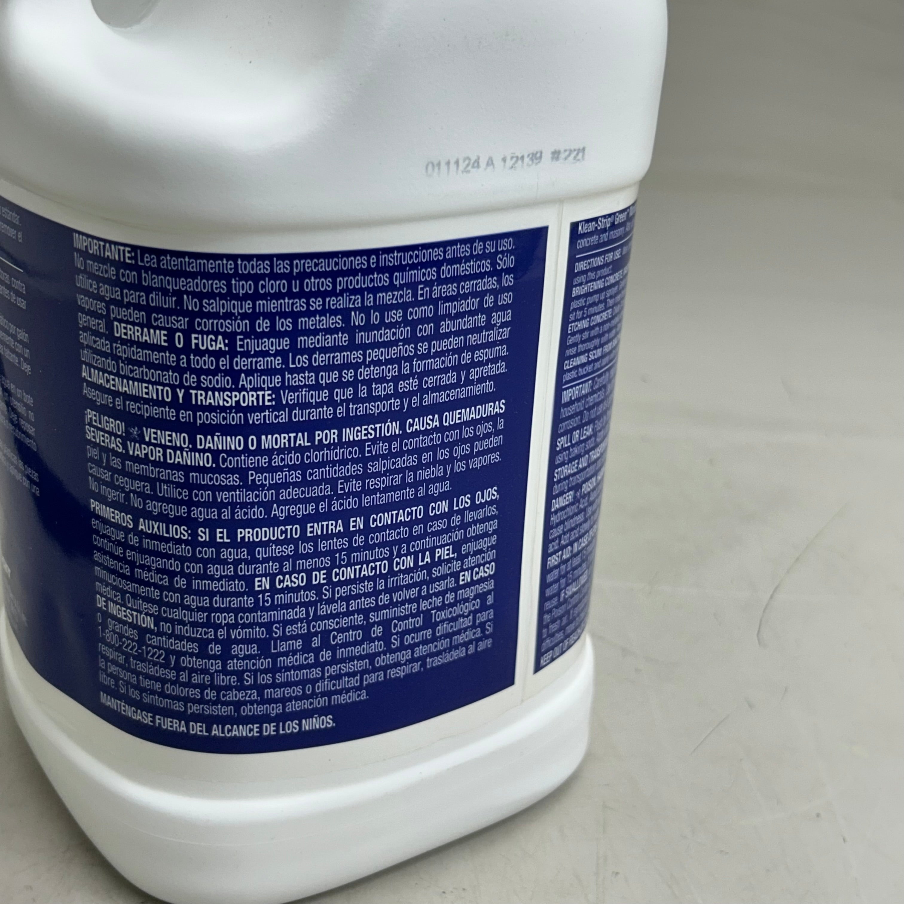ZA@ KLEAN STRIP Muriatic Acid *Etches Concrete* 1 Gallon GKGM75006
