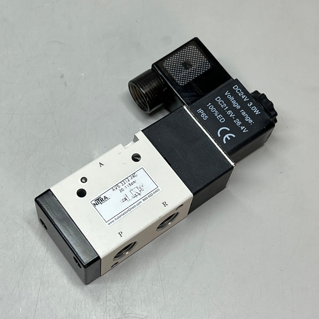 NITRA Automation Direct Solenoid Vavle DC24V DC21.6V-26.4V AVS-3312-24D