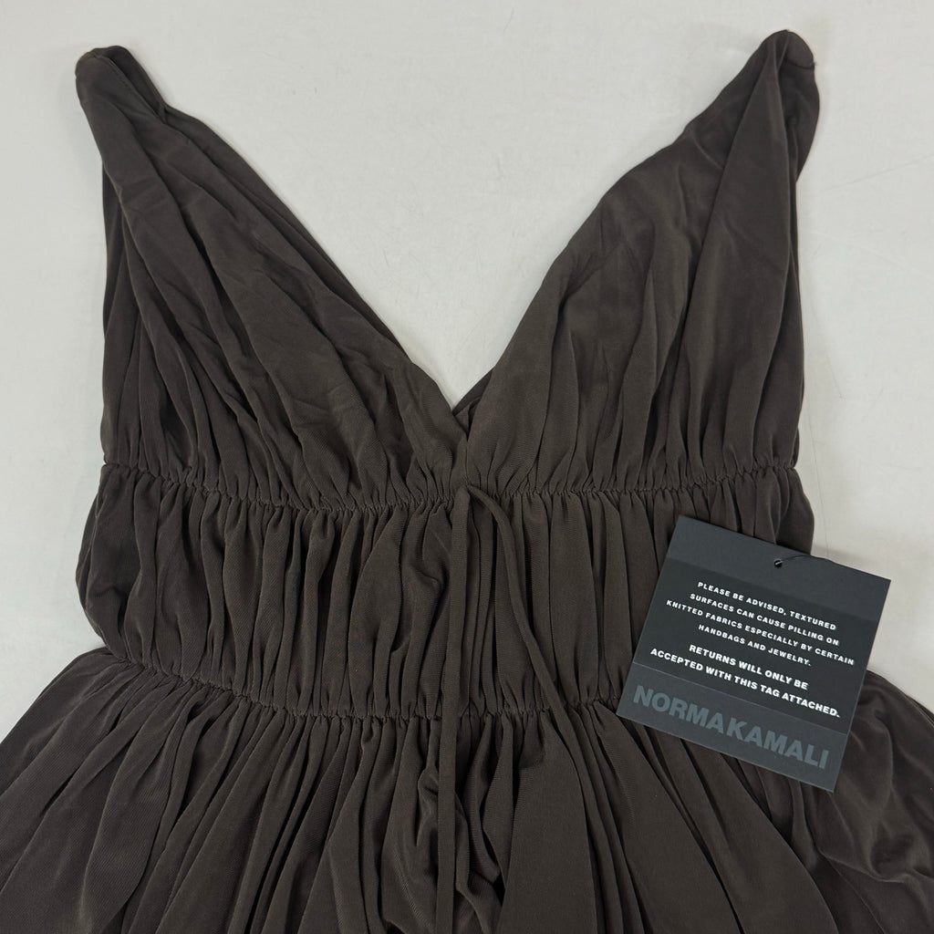 NORMA KAMALI Goddess Dress Unlined Women's Sz XS/34 Chocolate KK3233PL292028