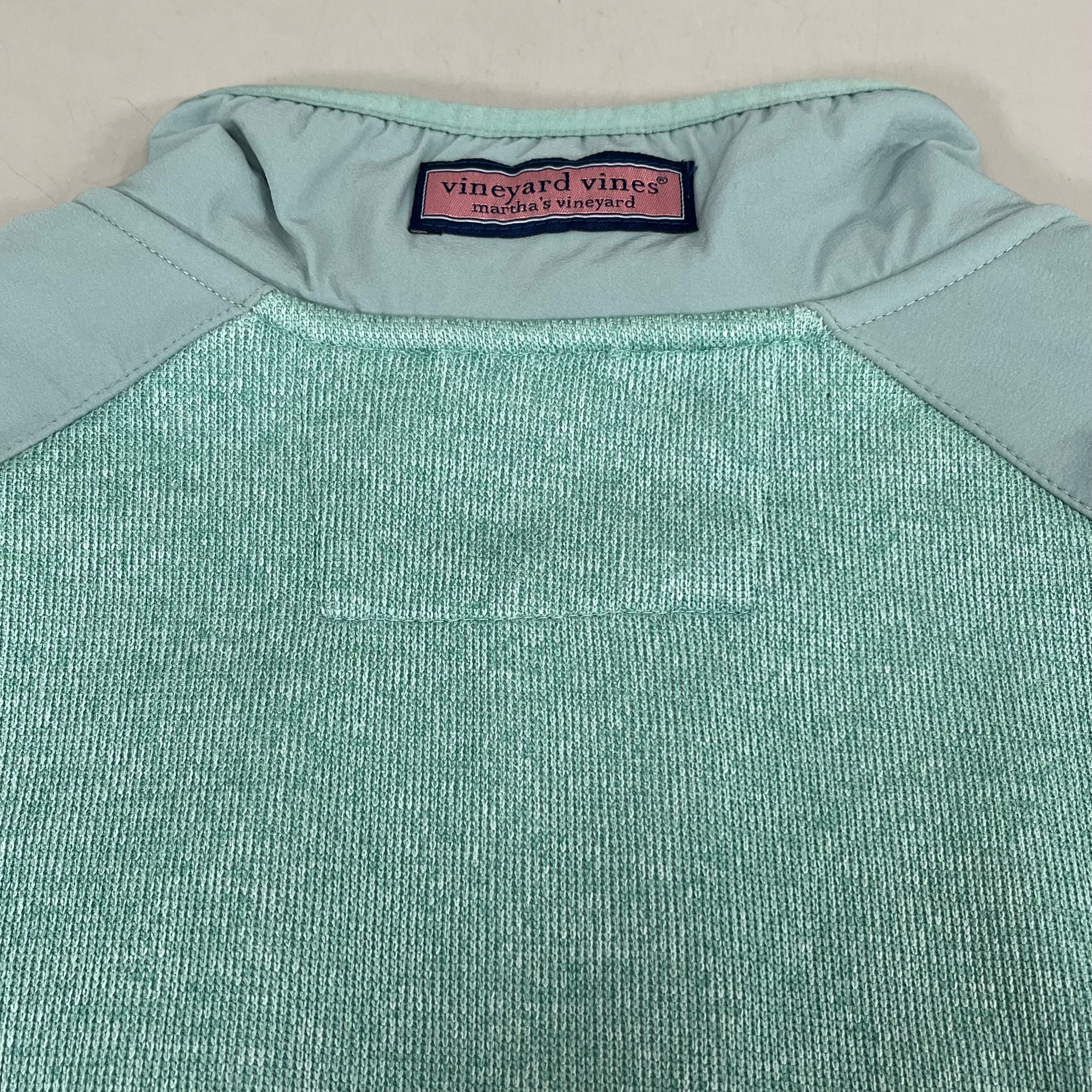 VINEYARD VINES Martha's Vineyard Men's Teal Green Half Zip Pullover Sz- L
