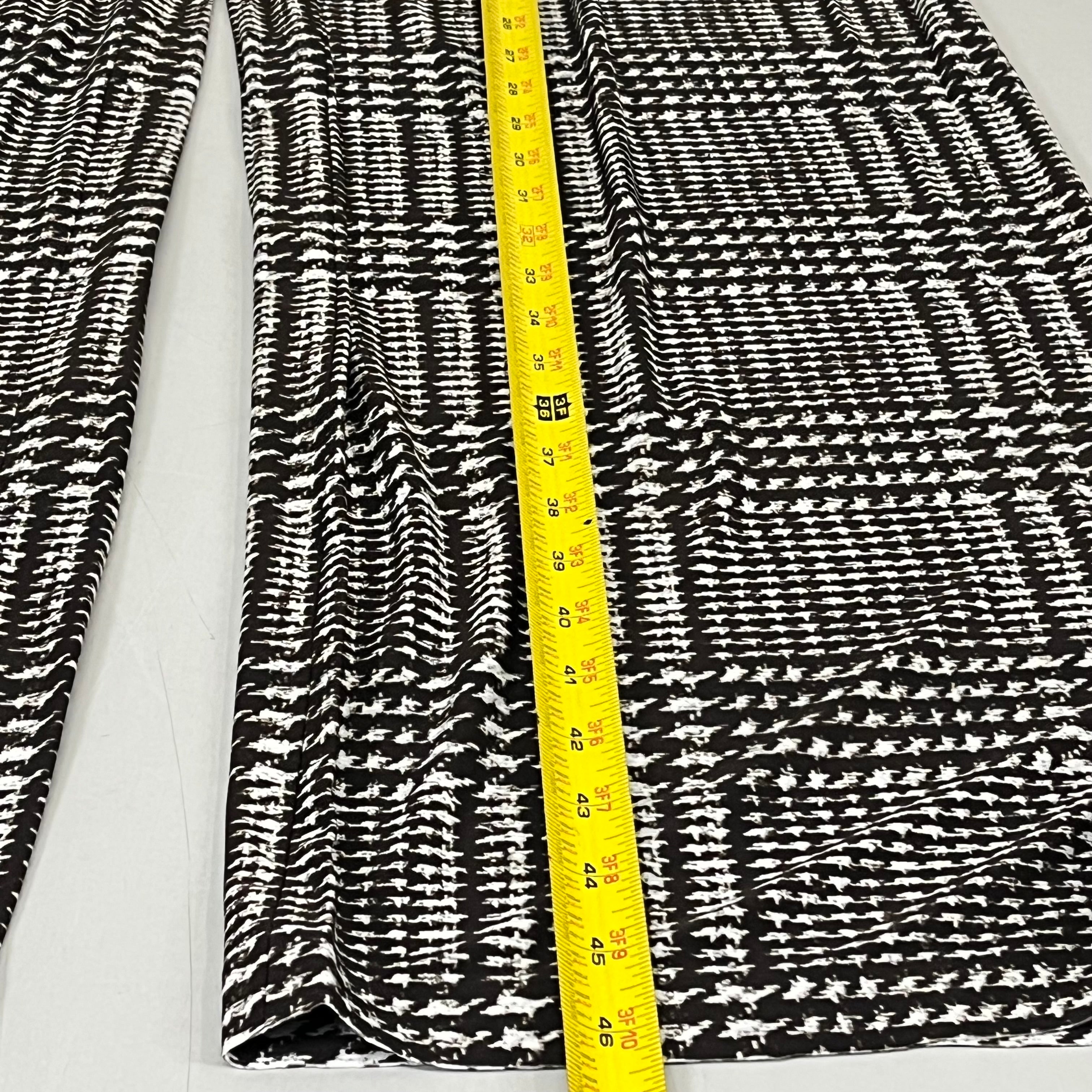 NORMA KAMALI High Waist Pleat Pant Women's Sz XL/38 Chocolate Glenn Plaid Tweed