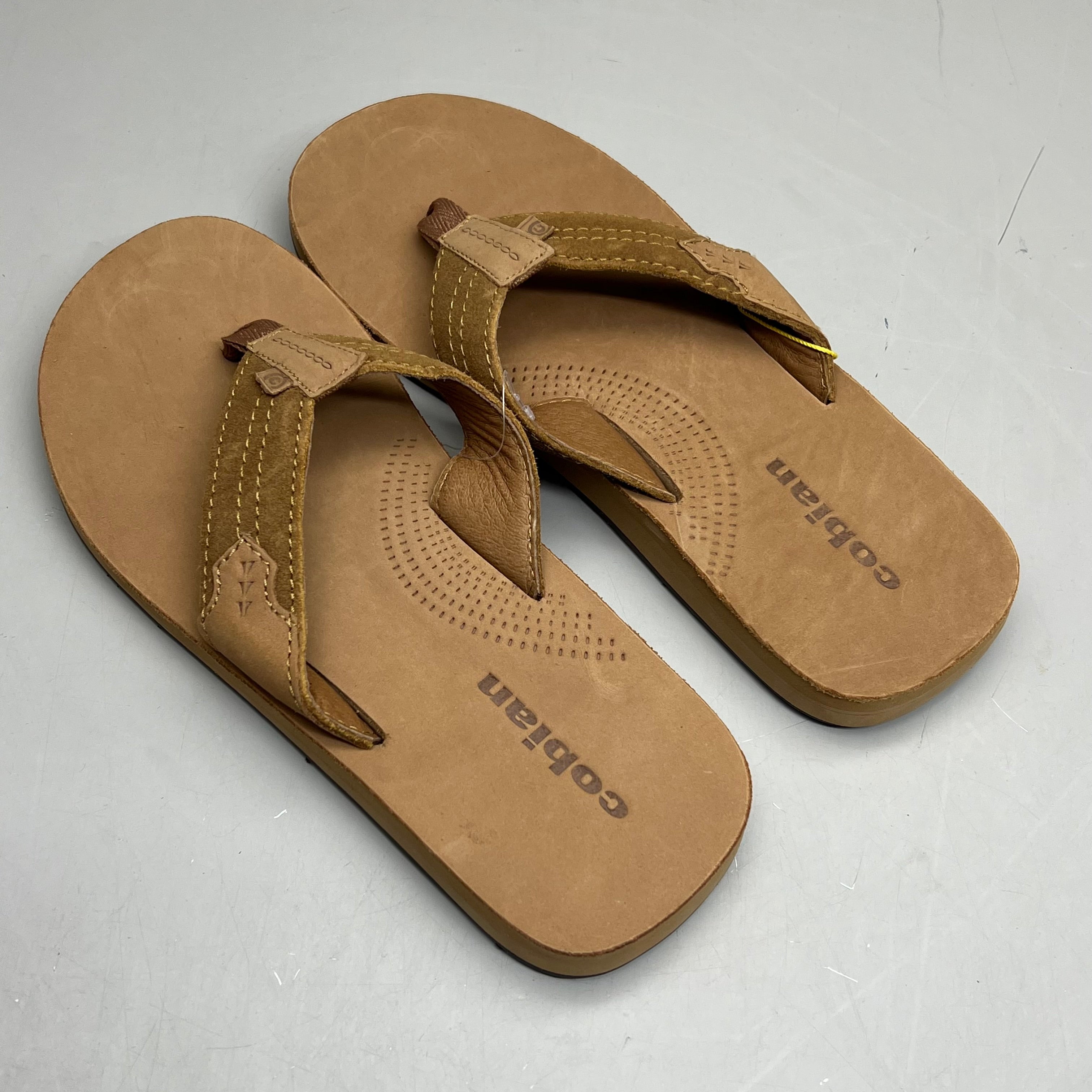 COBIAN Lazo Premium Leather Sandals Men's Sz 8 EU 40 Tan LZO-24-230-8
