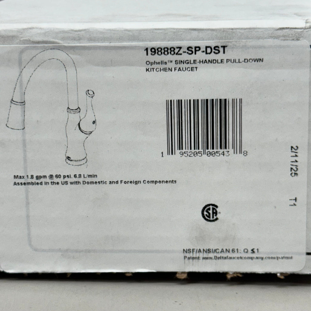 DELTA Pull-Down Kitchen Faucet Upgrade 1L Spot Shield Stainless 19888Z-SP-DST