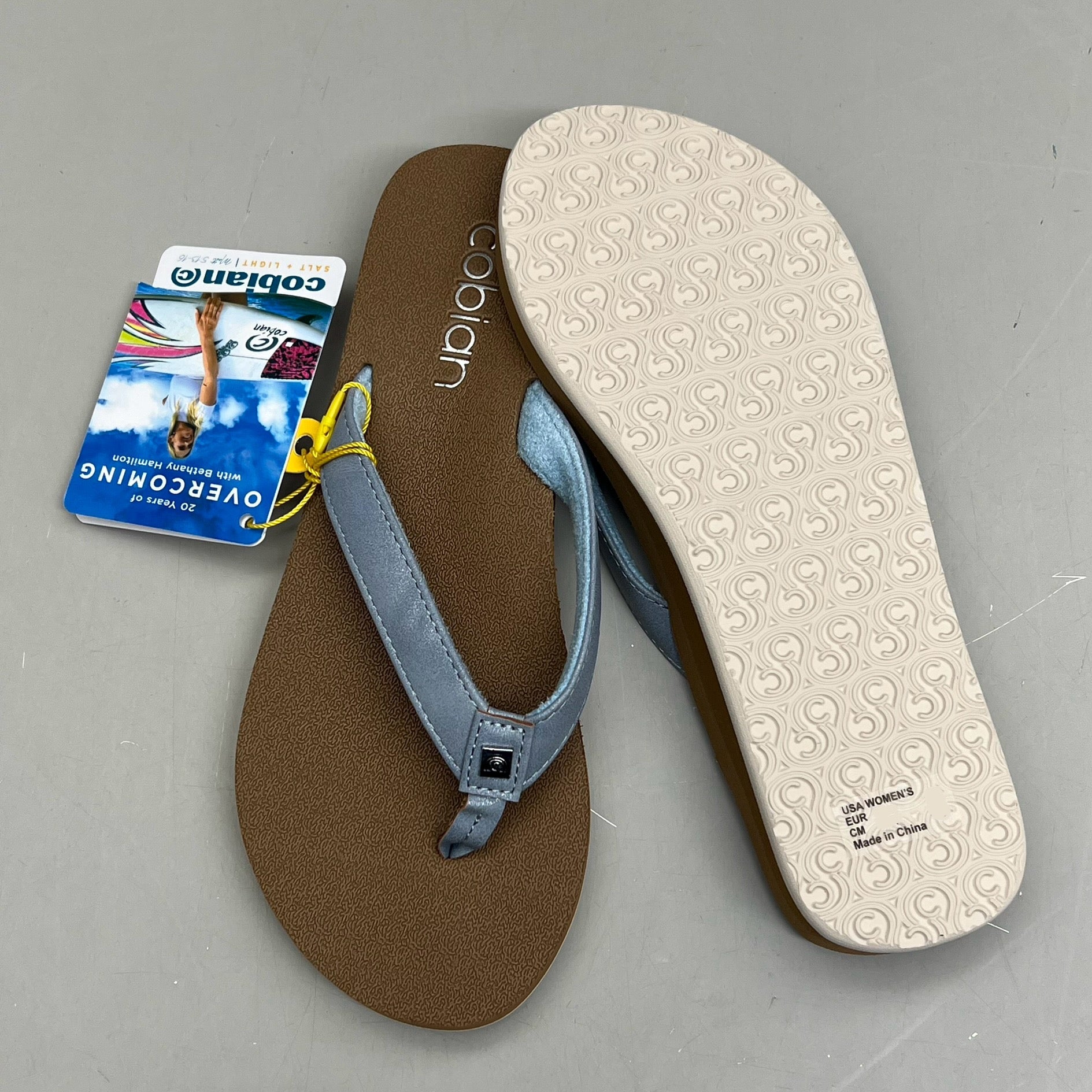 COBIAN Skinny Bounce Comfortable Synthetic Strap Women's Sz 6 Blue SKI25-400-06