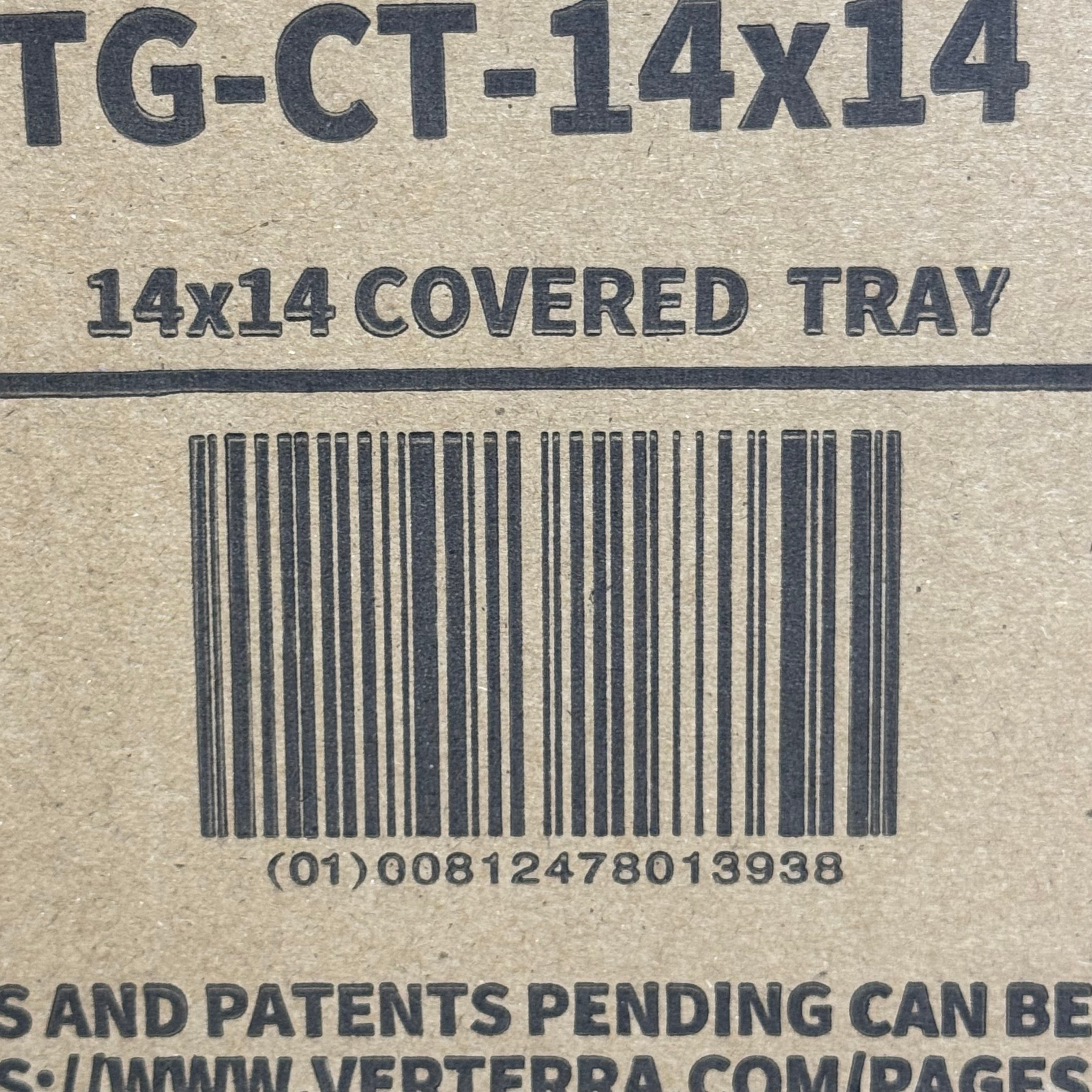 VERTERRA (25 Pcs) 14" x 14" Covered Tray TG-CT-14X14