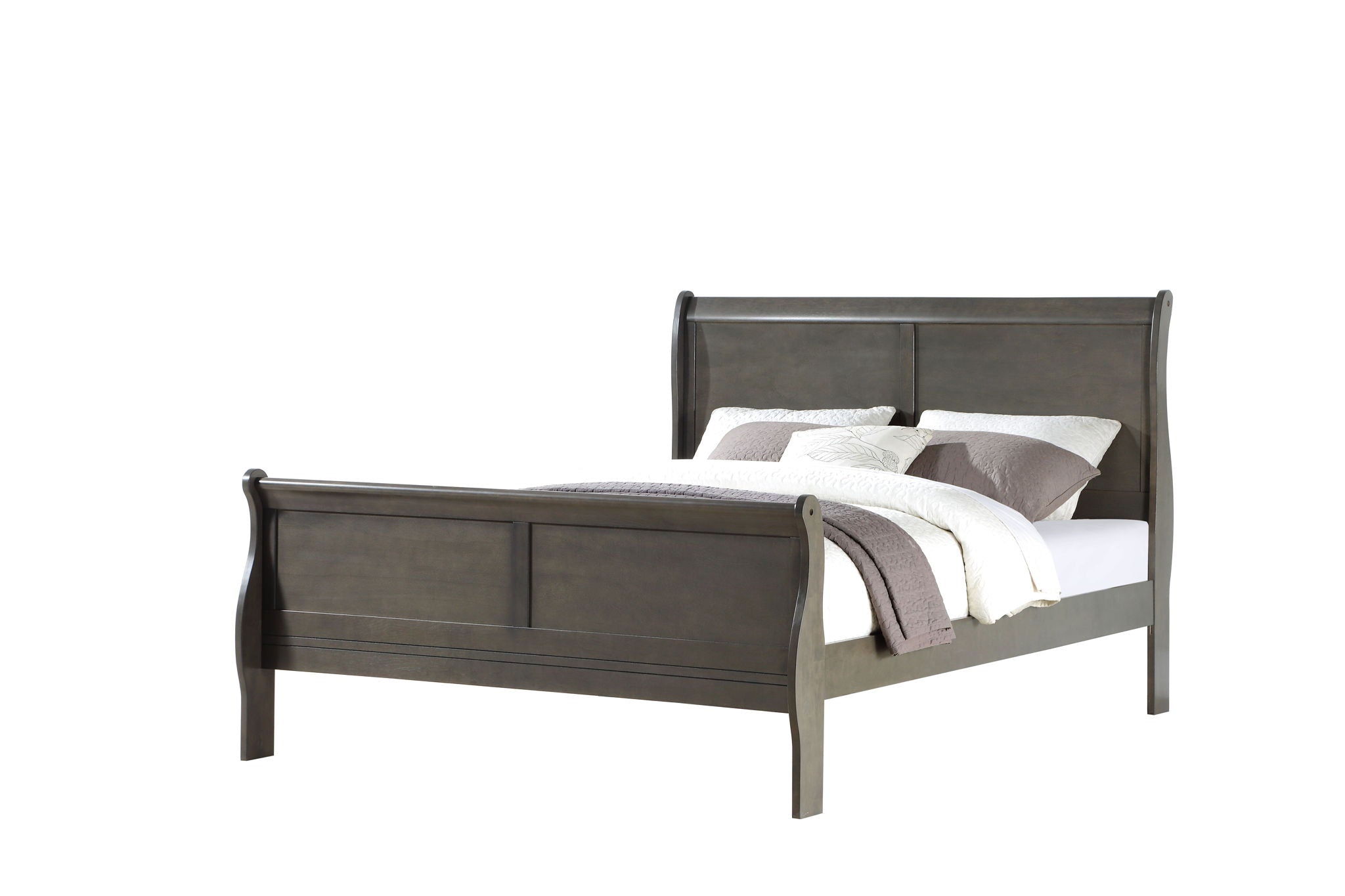 Louis Philippe Sleigh Style Bed