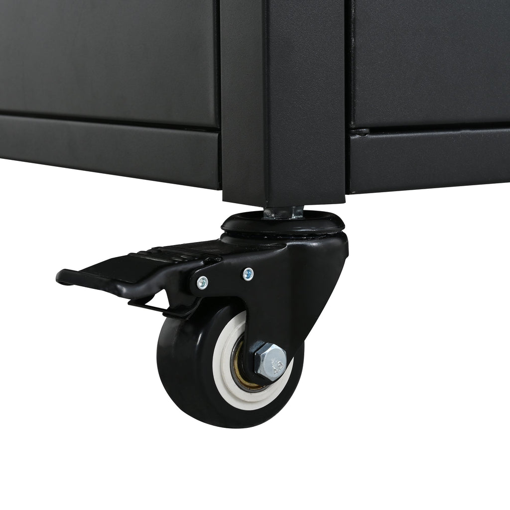 Foldable Outdoor Prep Station BBQ Cart Patio Dining Cart