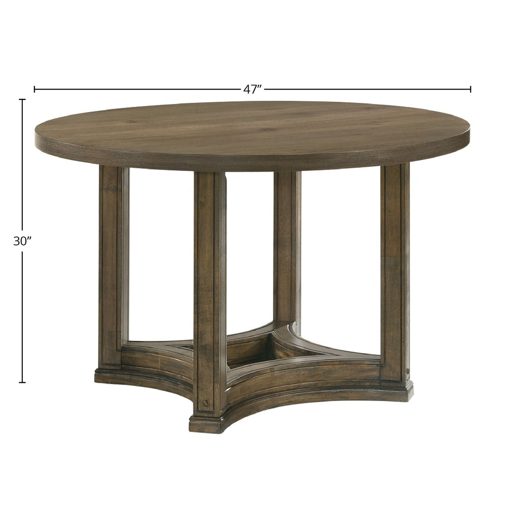 Parfield 5 Pieces Round Dining Room Set - Light Brown / Oak