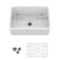Rectangular Deep Single Bowl Kitchen Sink With Dual Mount Installation