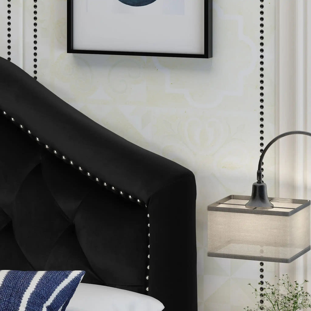 Kaarina Contemporary Tufted Fabric Headboard