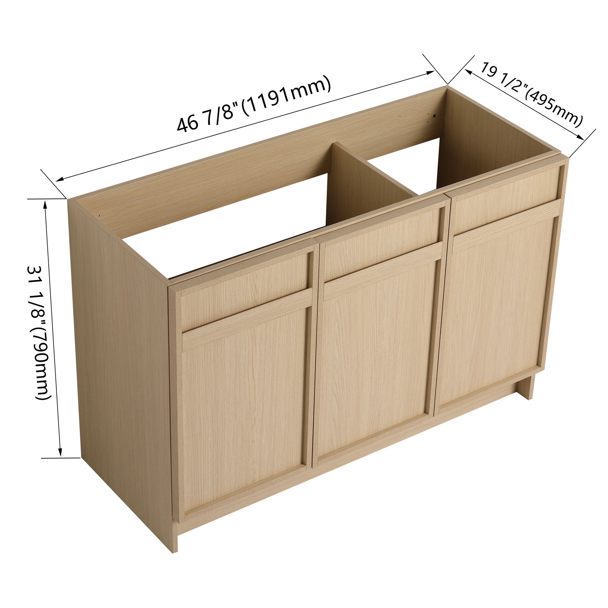 Modern Freestanding Bathroom Vanity with Soft Close Cabinet Doors