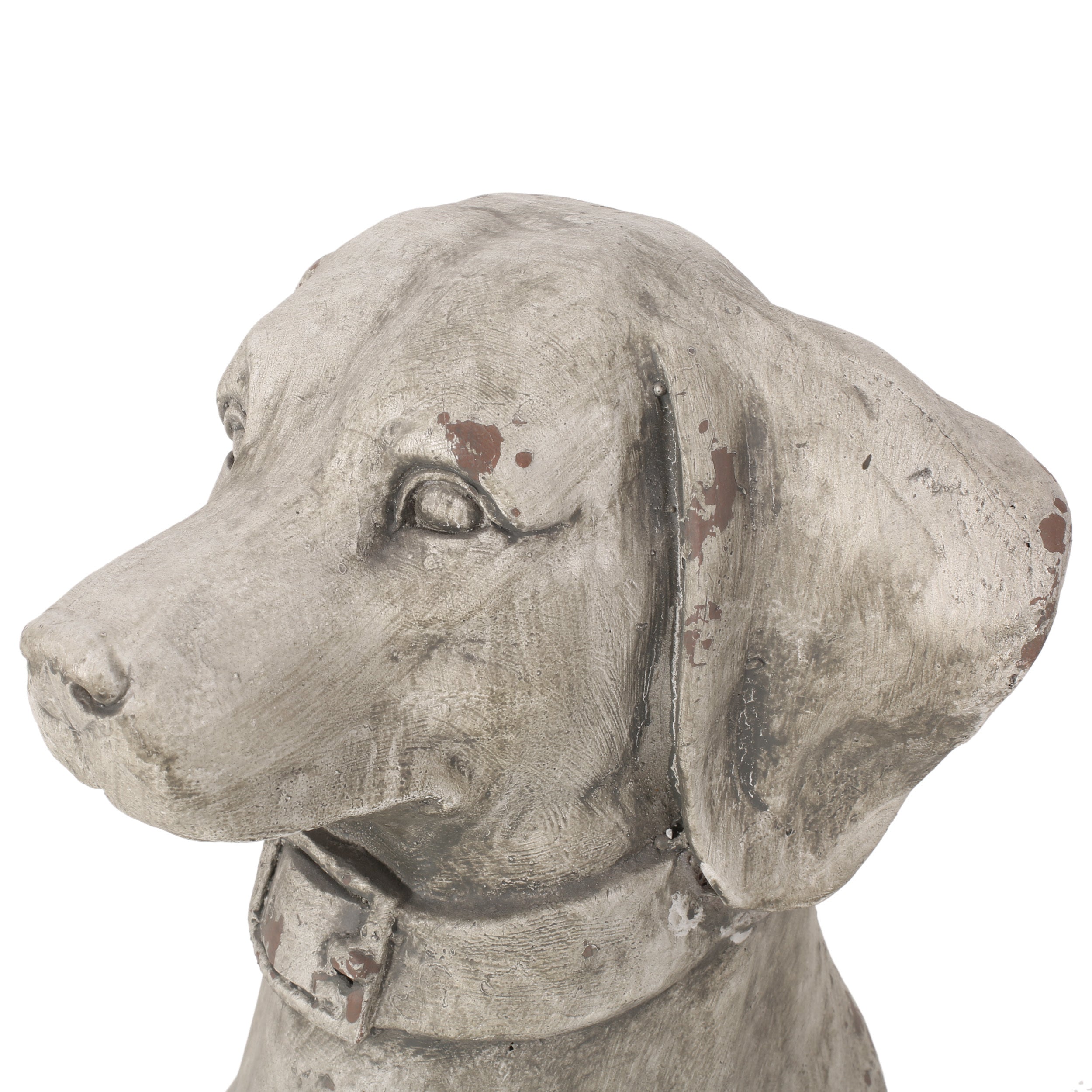 MGO Outdoor Dog Statue, Antique White