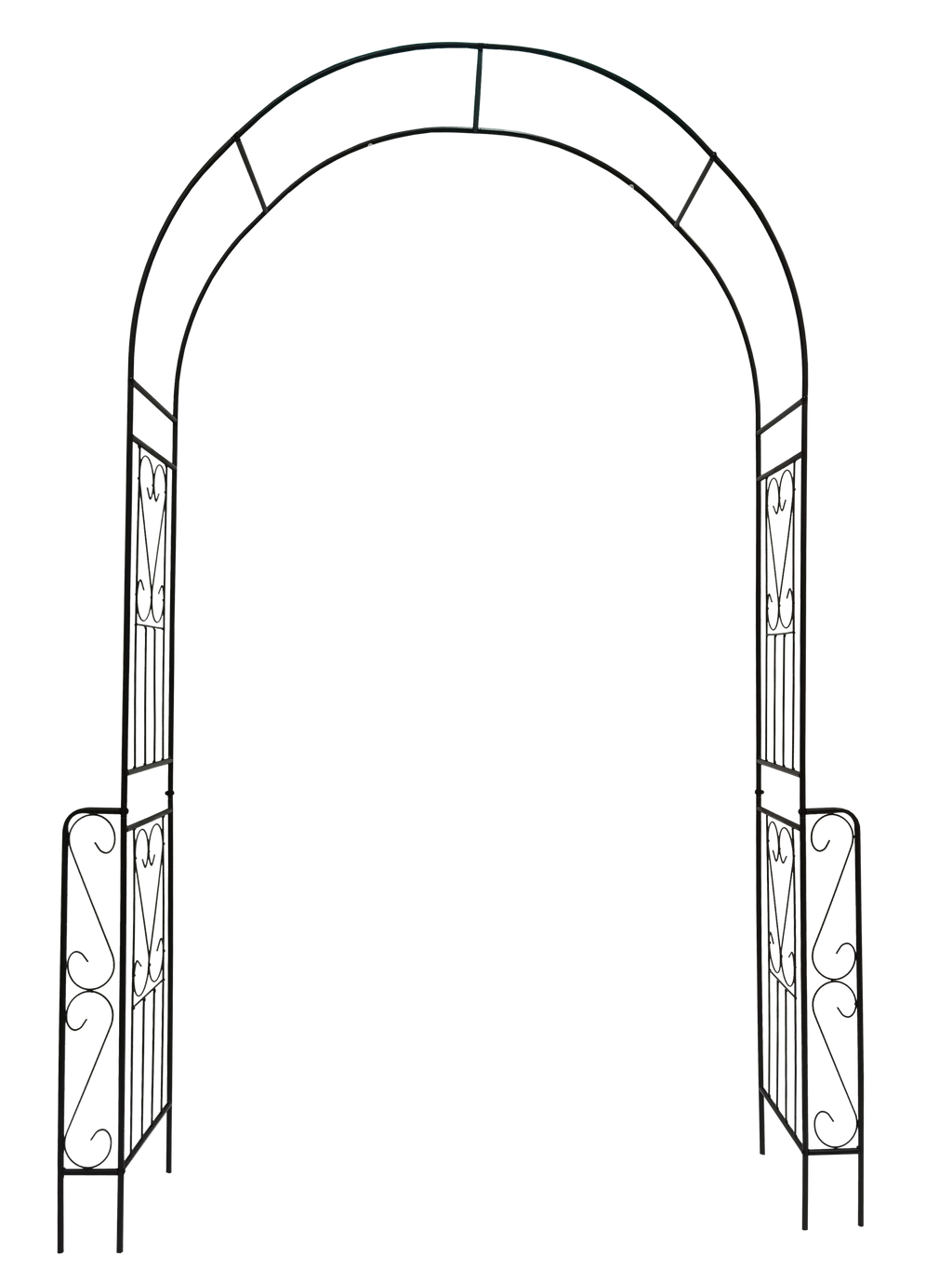 Metal Garden Arch W55'' x H94.5'' - Cream White Outdoor Arbor