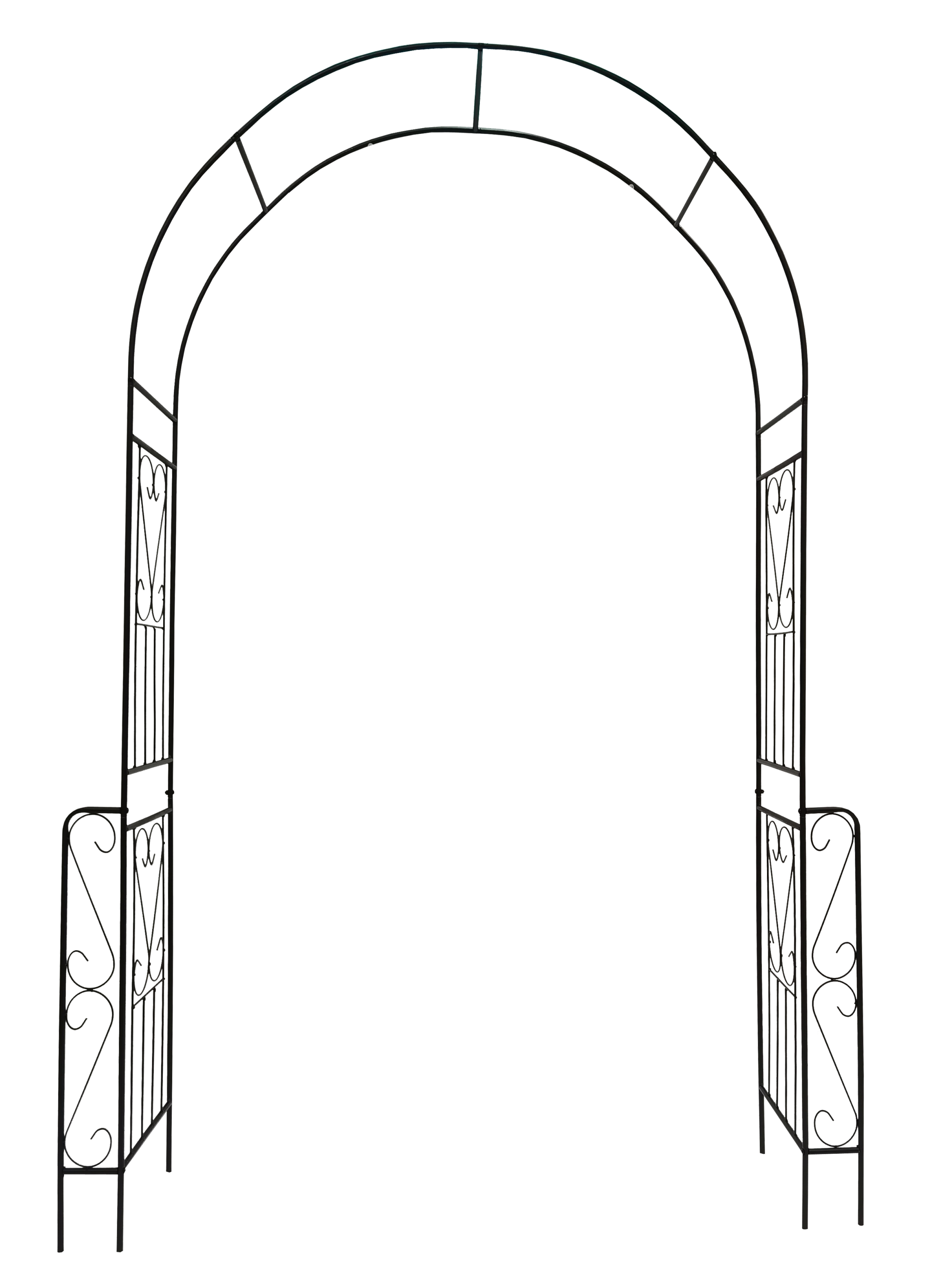 Metal Garden Arch W55'' x H94.5'' - Cream White Outdoor Arbor