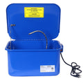 Benchtop Parts Washer With 110V Pump, 3.5 Gallon Capacity - Blue