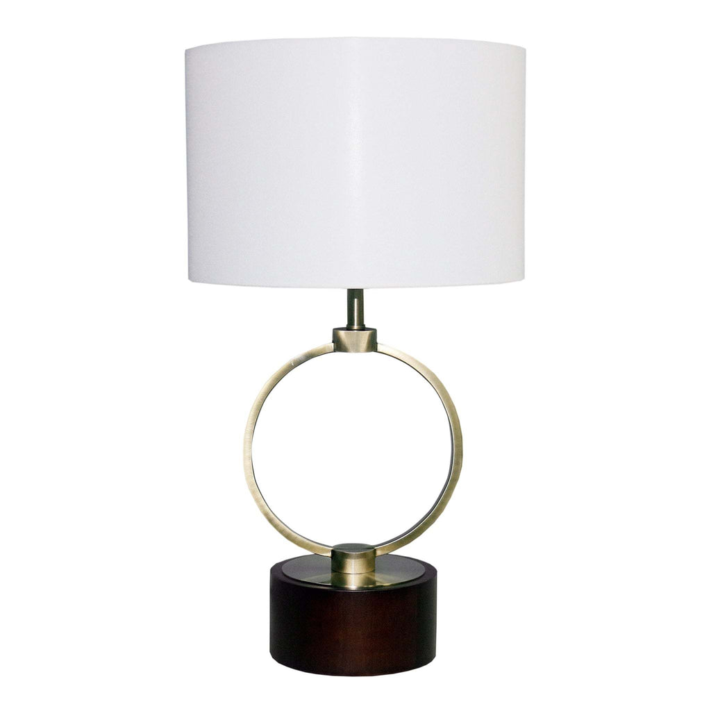 Nordic Home Creative Bedroom Table Lamp with Grid Metal Circular Design